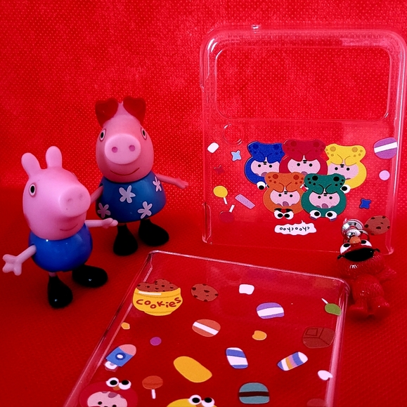 Samsung Galaxy Z Flip3 5G Clear case with Catoon Print F - Picture 2 of 10